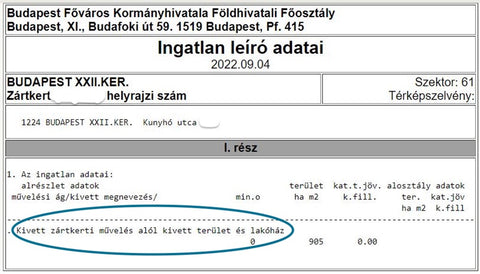 földhivatal zártkert